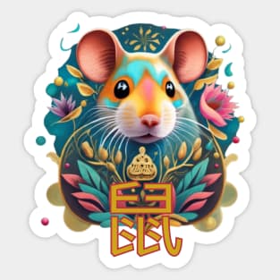 The rat, in Chinese astrology Sticker